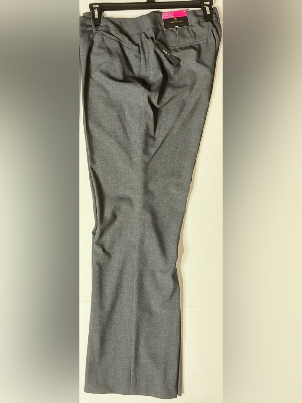 Worthington Women's Gray Straight-Leg Dress Trousers